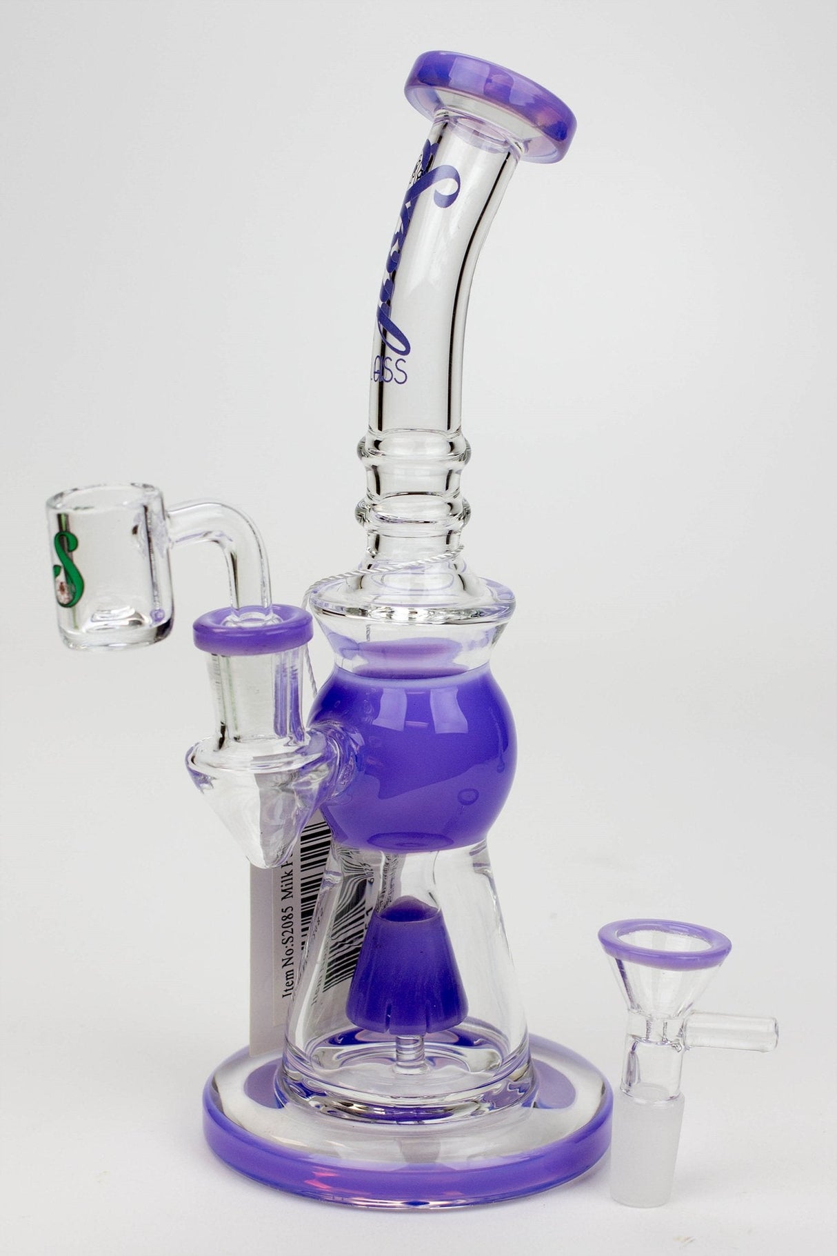 8.2" SOUL Glass 2-in-1 Cone diffuser glass bong Glass Bong Canadian Distributor Purple