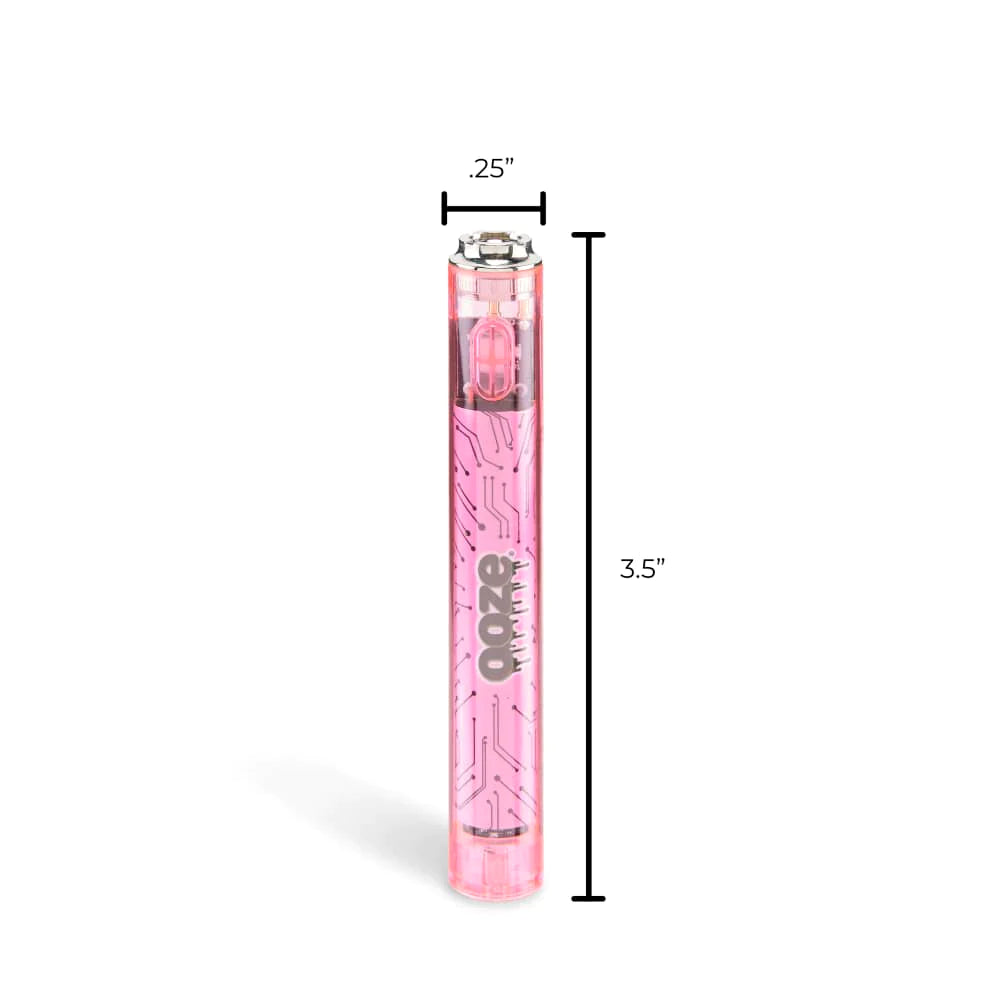 Ooze | Slim Clear Series Transparent 510 Vape Battery 510 Battery Cannatron