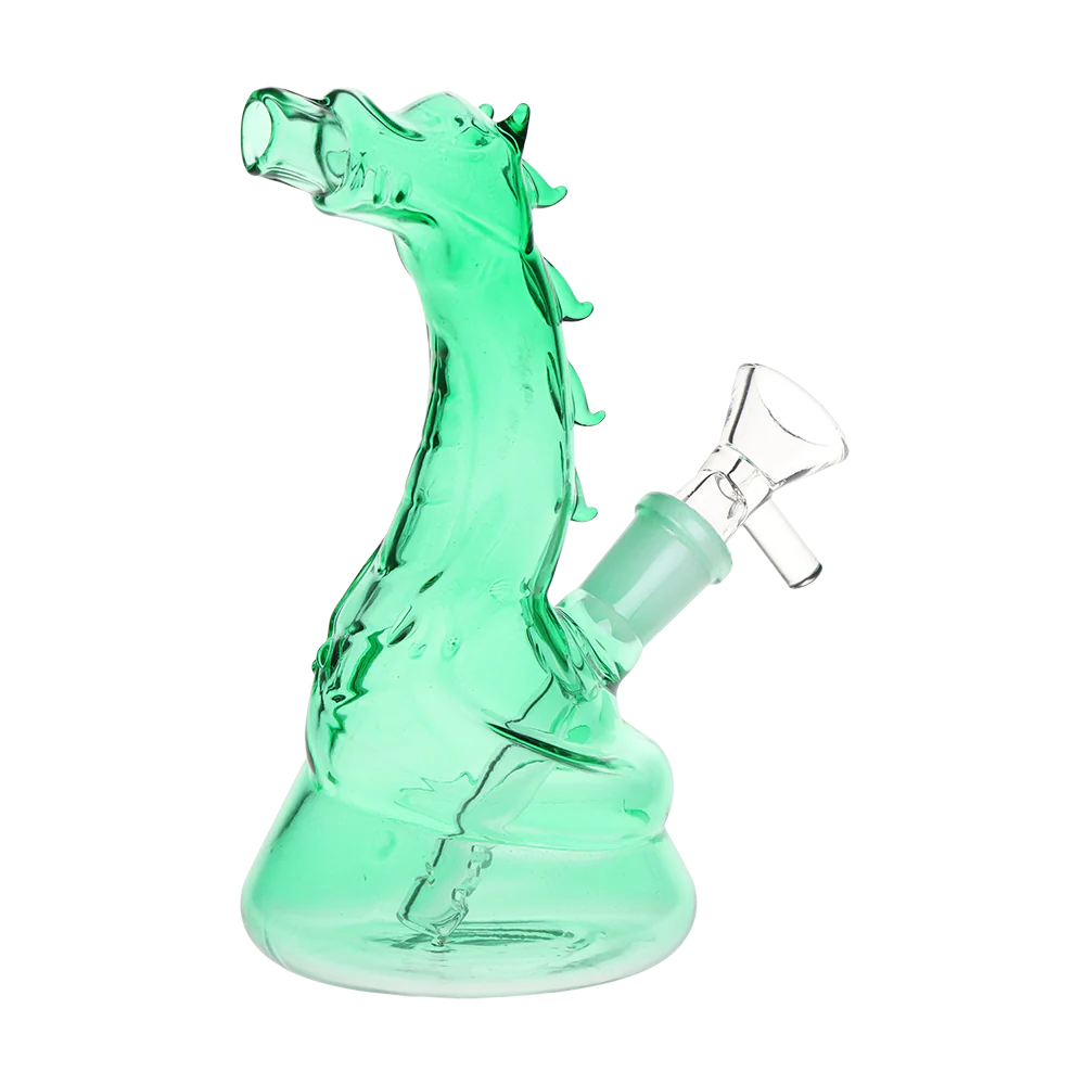 Sesh Gear | 6" Puff The Magic Dragon Waterpipe Glass Bong Smoking Cat Distribution Green