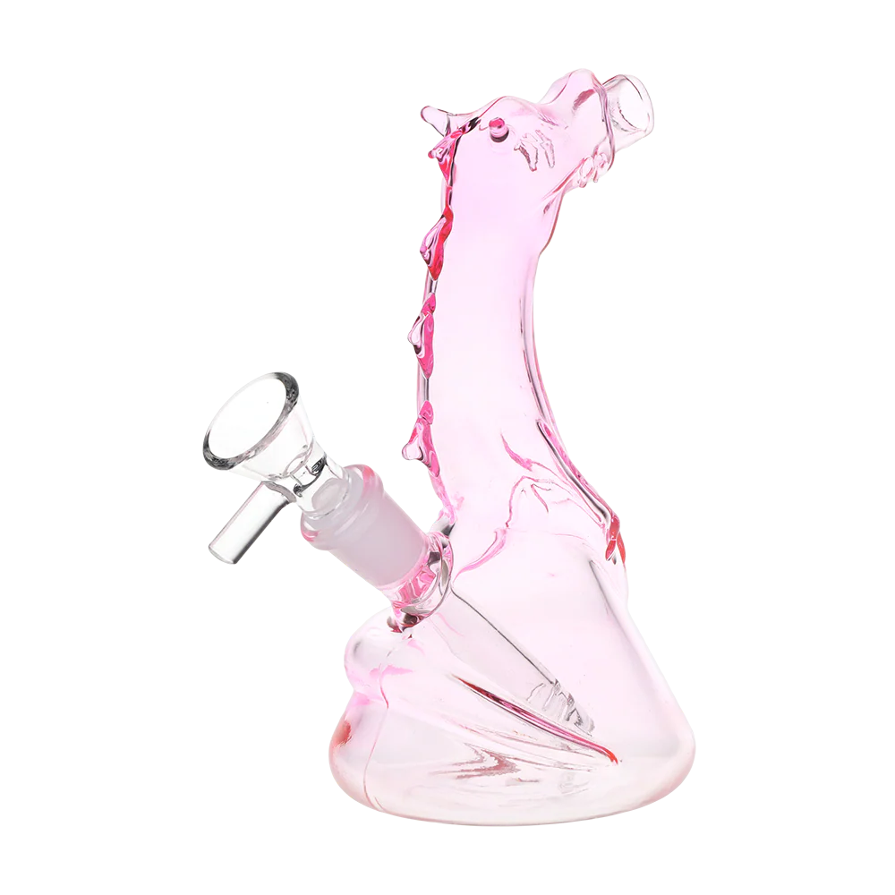 Sesh Gear | 6" Puff The Magic Dragon Waterpipe Glass Bong Smoking Cat Distribution Pink
