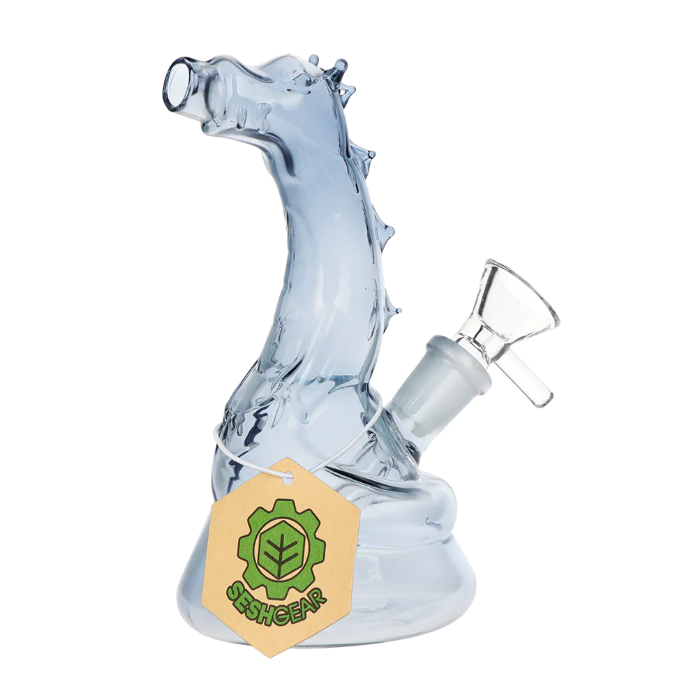 Sesh Gear | 6" Puff The Magic Dragon Waterpipe Glass Bong Smoking Cat Distribution Grey