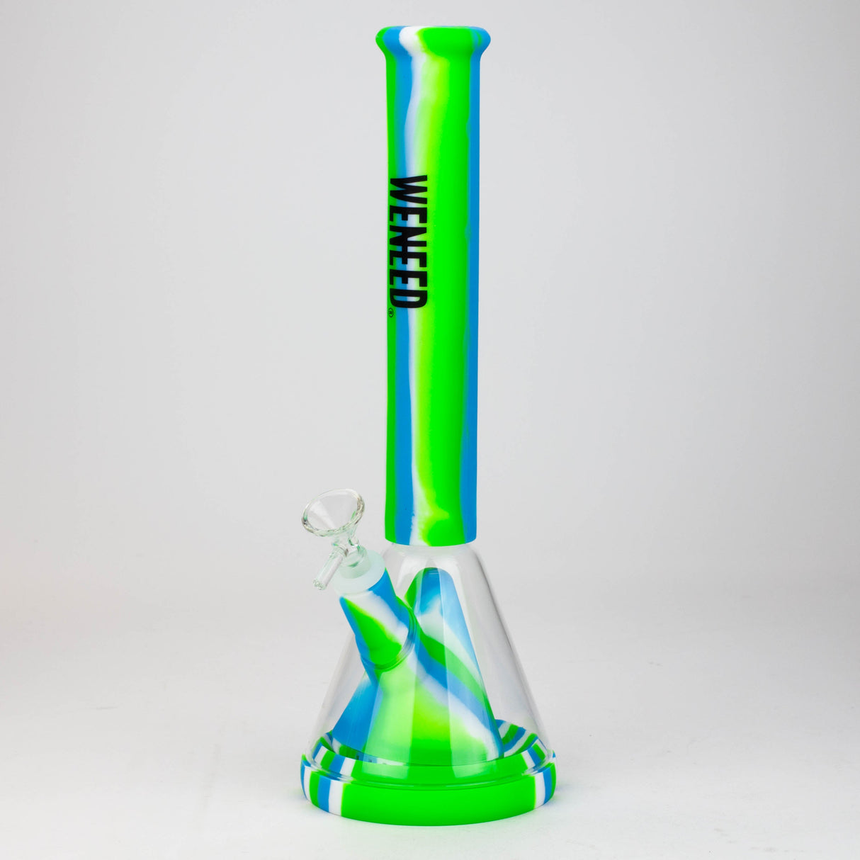 WENEED®-14" Silicone Beaker Water Pipe Resin · Silicone · Plastic Bong WENEED® Blue/Green