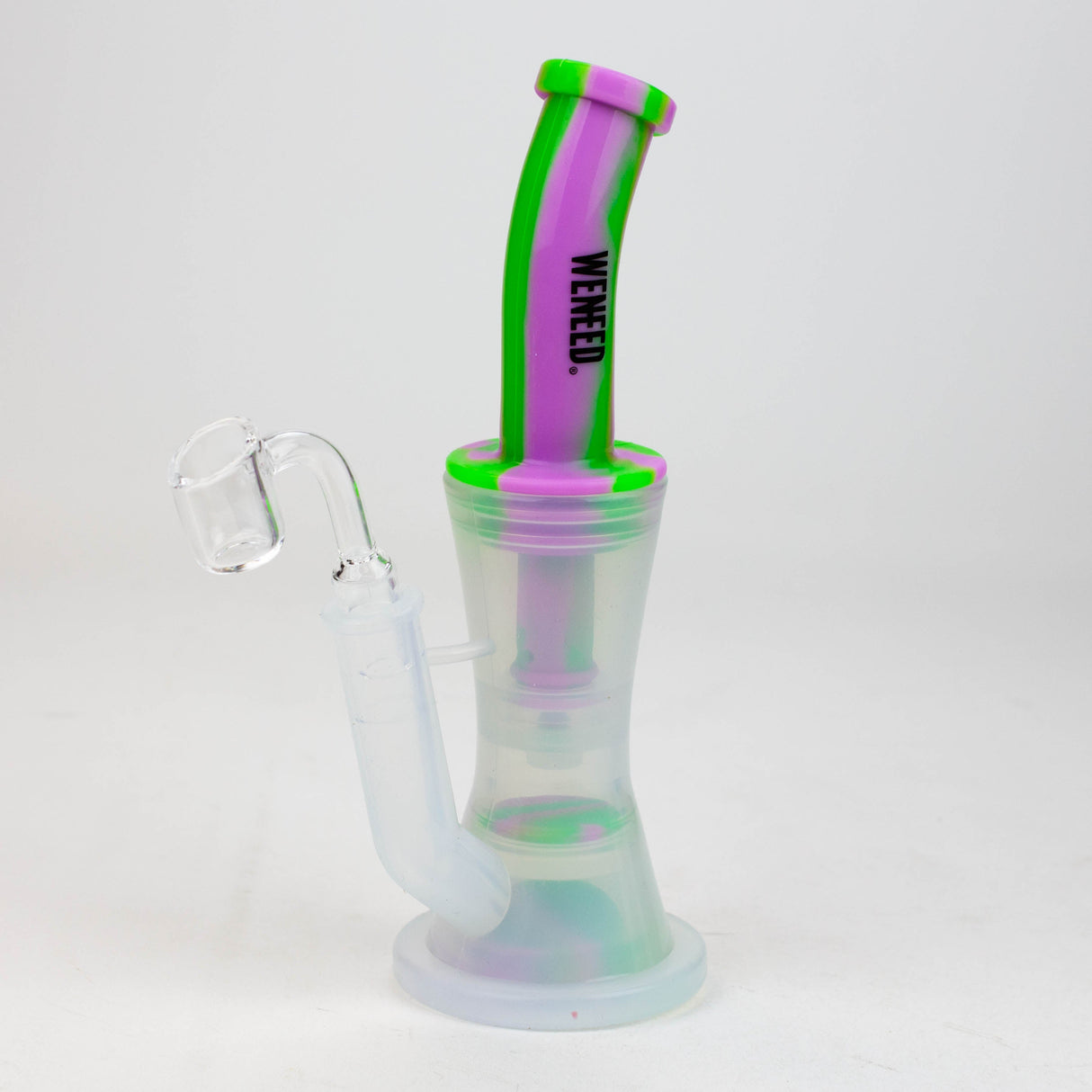 WENEED®- 8" Silicone Dab Rig Resin · Silicone Rig WENEED® Green/Purple