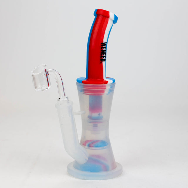 WENEED®- 8" Silicone Dab Rig Resin · Silicone Rig WENEED® Blue/Red/White