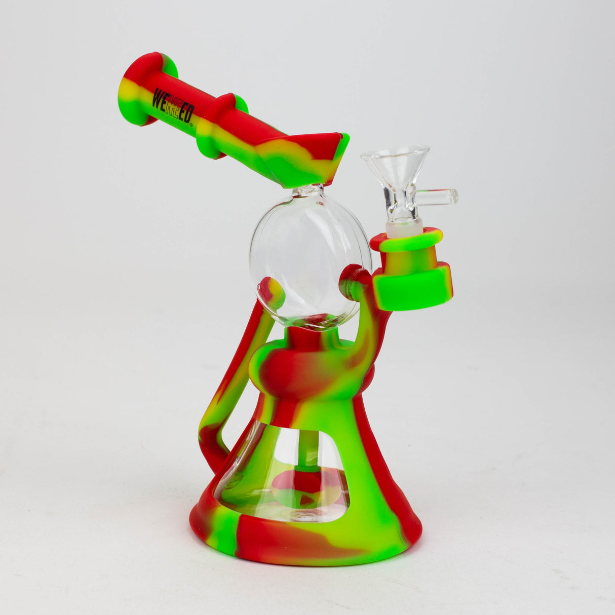 WENEED®- 10" Silicone Round Cake Water Recycler Pipe Resin · Silicone · Plastic Bong WENEED® Rasta