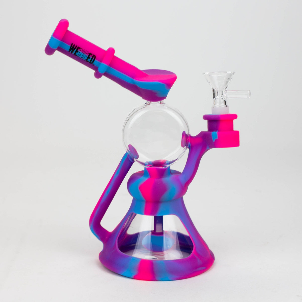 WENEED®- 10" Silicone Round Cake Water Recycler Pipe Resin · Silicone · Plastic Bong WENEED®