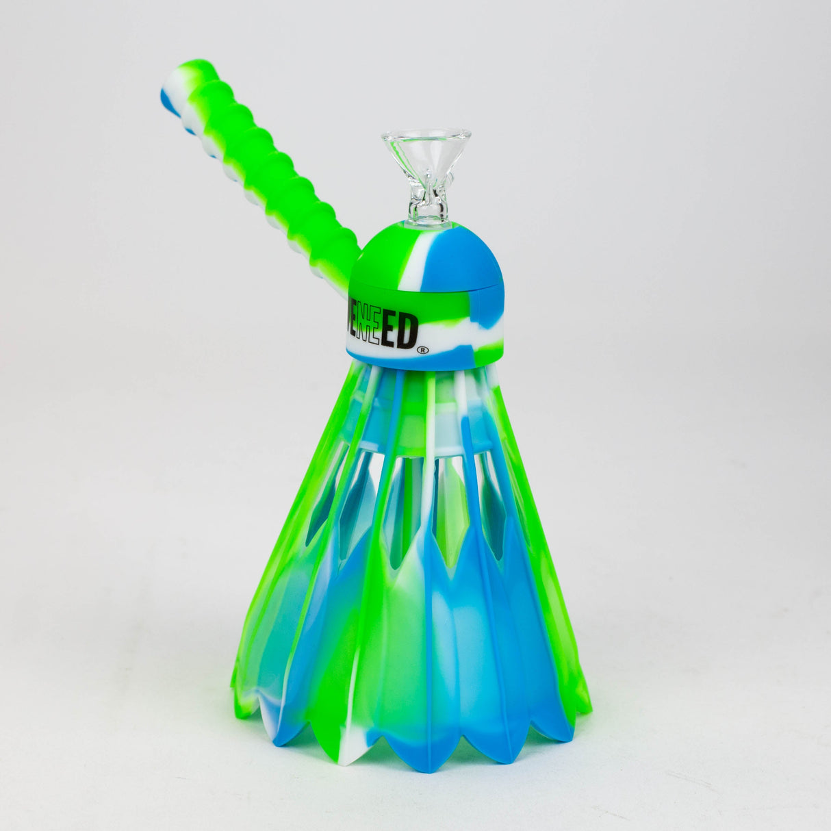 WENEED®- 12" Silicone Badminton Birdie Water Pipe Resin · Silicone · Plastic Bong WENEED® Blue/Green