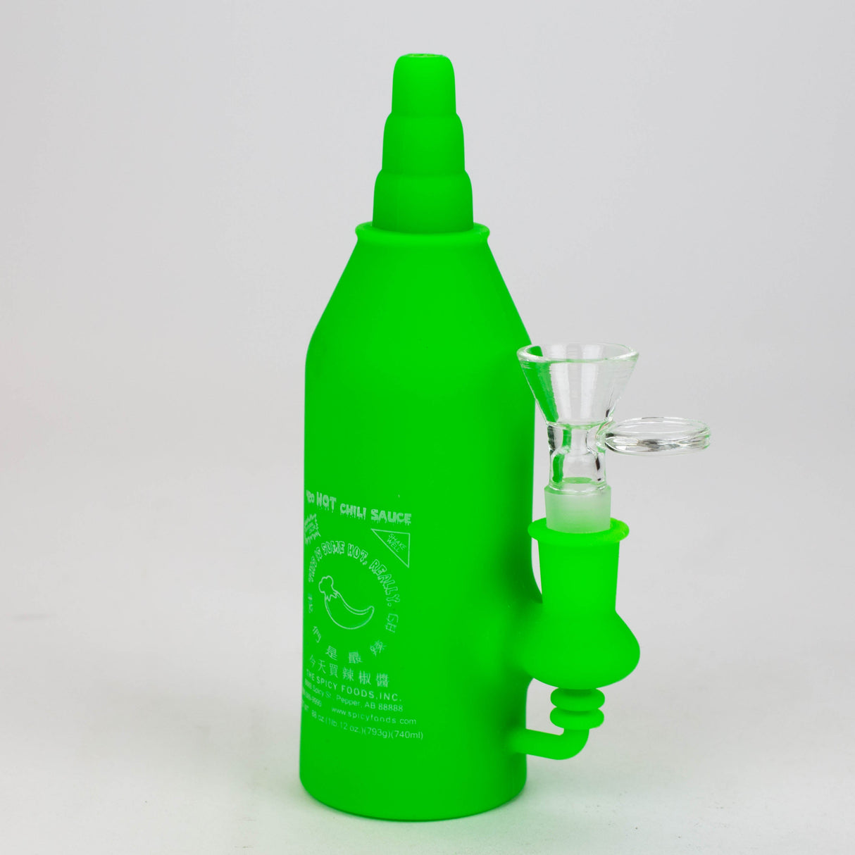 WENEED®- 6.5" Silicone Sriracha Water Pipe Resin · Silicone · Plastic Bong WENEED® Green