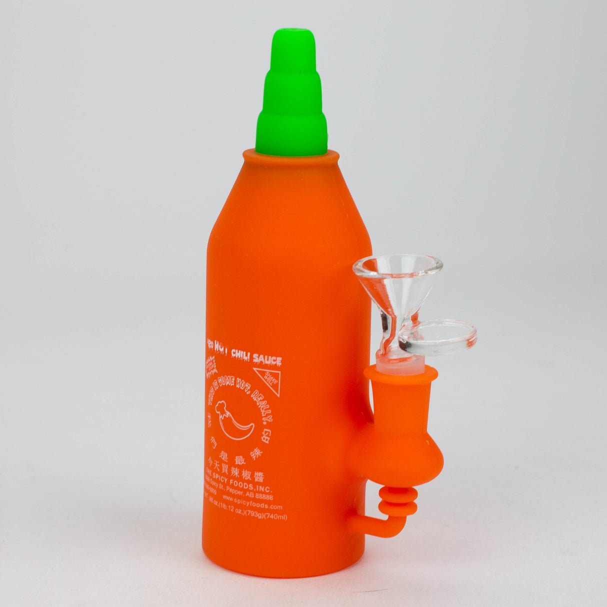 WENEED®- 6.5" Silicone Sriracha Water Pipe Resin · Silicone · Plastic Bong WENEED® Orange