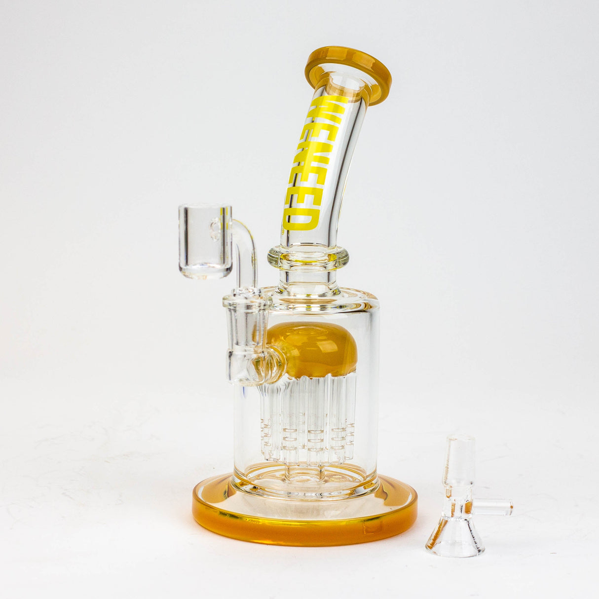 WENEED®-10" WENEED 2-in-1 Tree Perc Water Pipe Glass Rig WENEED® Yellow