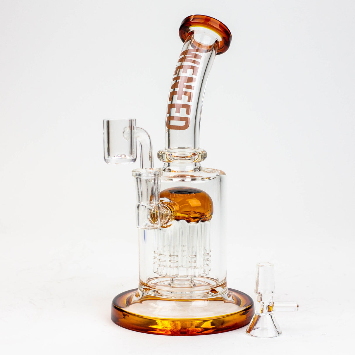 WENEED®-10" WENEED 2-in-1 Tree Perc Water Pipe Glass Rig WENEED® Amber