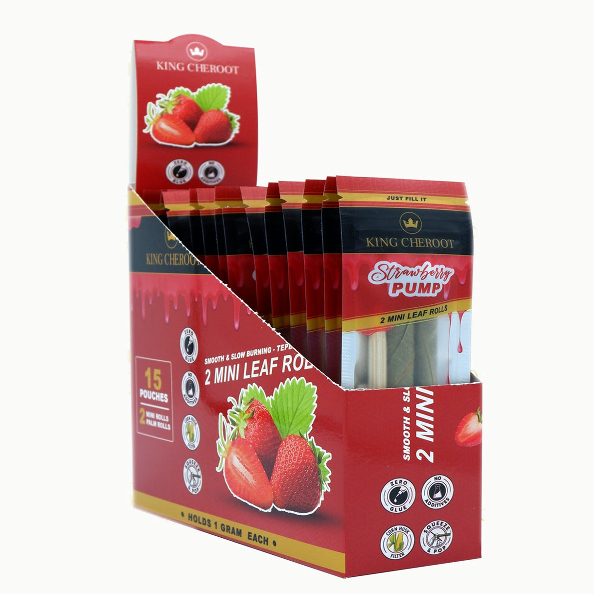 King Cheroot | Cordia Palm Leaf Roll - Mini Leaf Wrap King Cheroot Strawberry