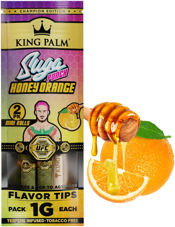 King Palm | 2 Mini Hand-Rolled with flavor tips Box of 20 Leaf Wrap Cannatron