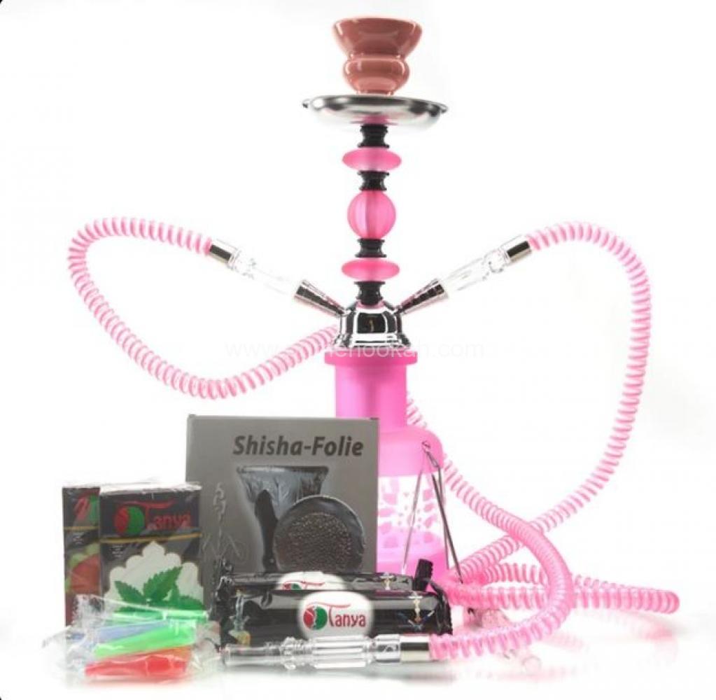 Tanya Hookah Kit #2- 2 Hose Hookah Combo 18" Hookah Jatiimports LLC Pink