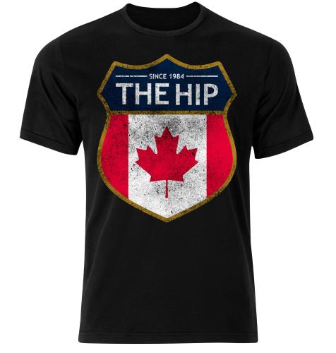 The Tragically Hip | "The Hip-Distress" Men's T-Shirt Black - Officially Licensed Short Sleeve Philcos Medium