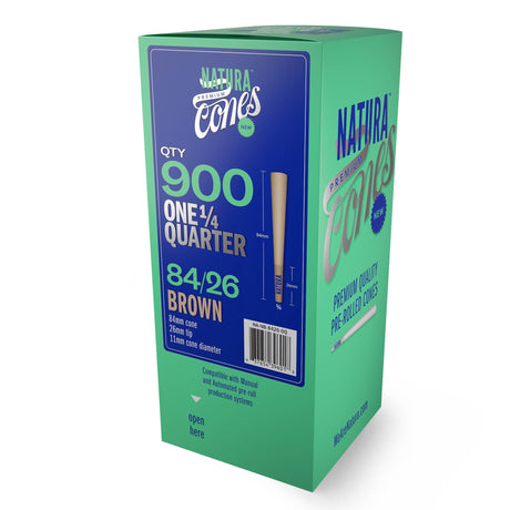 Natura – One Quarter Pre-Rolled Paper 900ct Tower Pre-rolled Cone (Bulk / Tower) NATURA Unbleached Brown