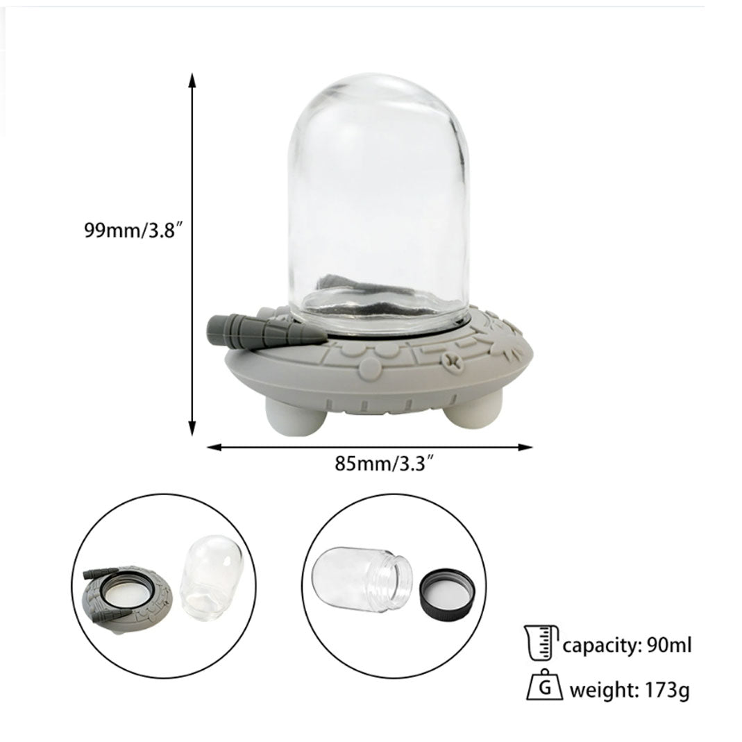 UFO glass jar 90ml Box of 6 Jar YHS Smoke