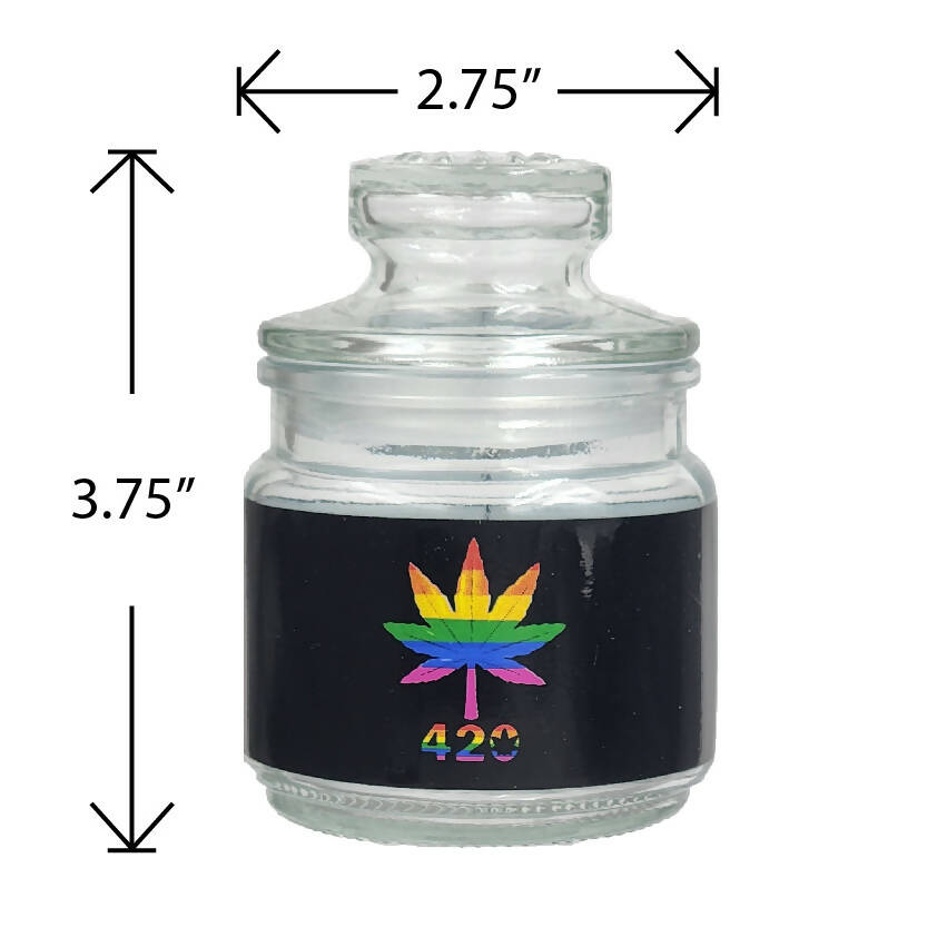 ASHTRAY AND STASH JAR SET - RAINBOW LEAF DESIGN Jar Roast and Toast Gifts