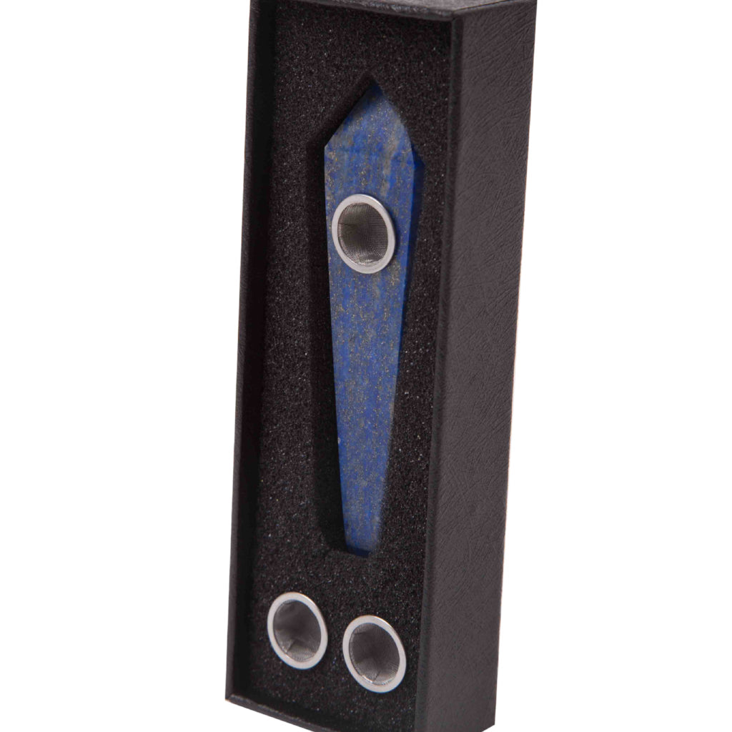 QUARTZ PIPE | LAPIS LAZULI Quartz · Stone Pipe Xhaal Inc