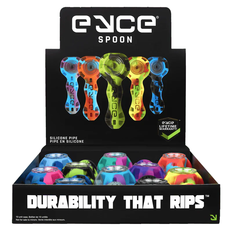 Eyce | Spoon Display – Pack of 10 (Assorted) Silicone Pipe Synergy Innovation