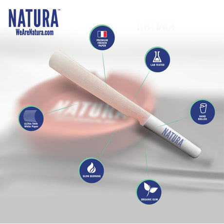 Natura – White Ultra Thin Pre-Rolled Paper Mini Tower Pre-rolled Cone (Bulk / Tower) NATURA
