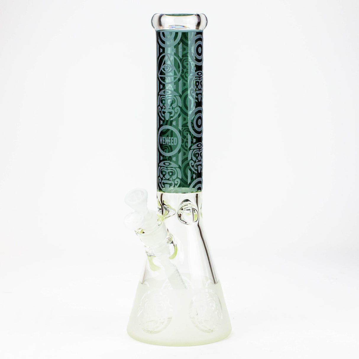 WENEED®-14" Tribal Warrior Beaker 7mm Glass Bong WENEED® Teal