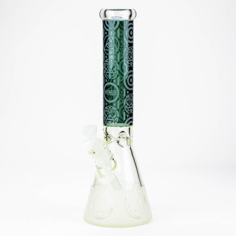 WENEED®-14" Tribal Warrior Beaker 7mm Glass Bong WENEED® Teal