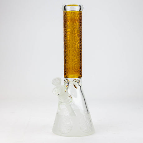 WENEED®-14" Tribal Warrior Beaker 7mm Glass Bong WENEED® Yellow