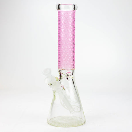 WENEED®-14" Vector Grid Beaker 7mm Glass Bong WENEED® Pink