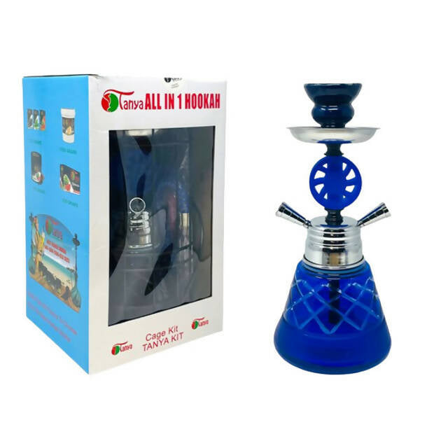 Tanya Hookah Kit Combo Cage Kit #3 Hookah 2 Hose Inside A Cage Hookah Jatiimports LLC BLUE