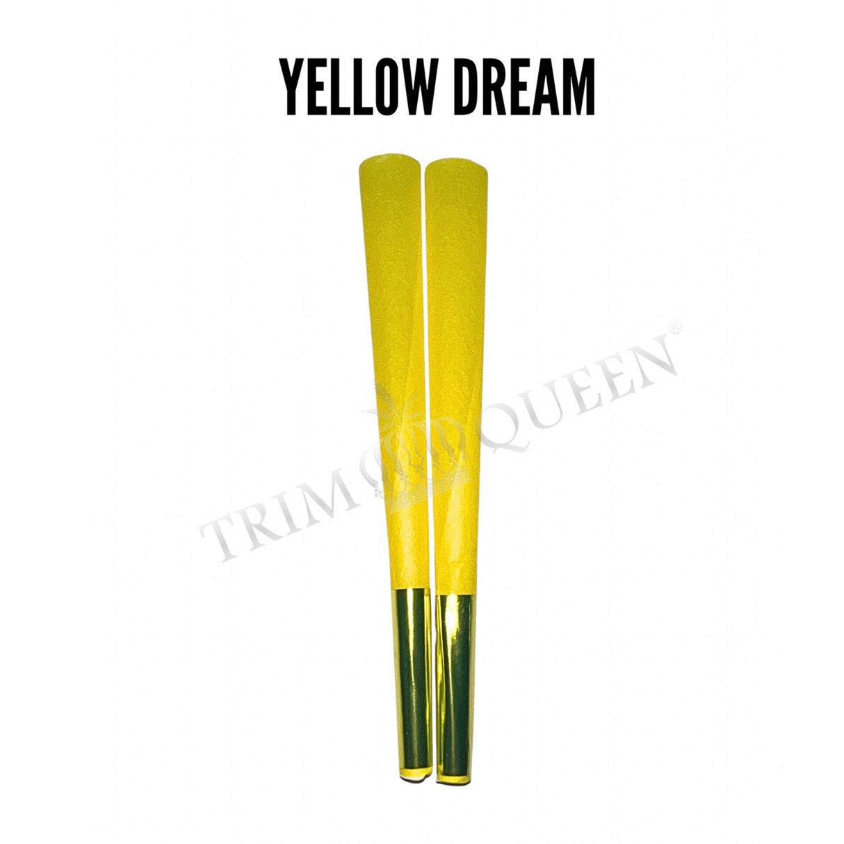 TRIM QUEEN | KING SIZE TOKE CONES-8 CONES Pre-rolled Cone (Display Pack) Trim Queen YELLOW