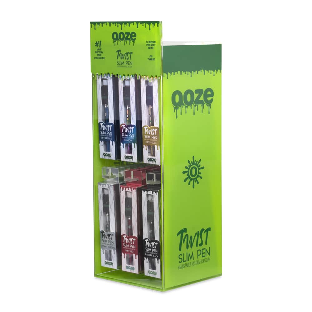 Ooze | Twist slim Vape Pen 48ct Battery Display 510 Battery Cannatron