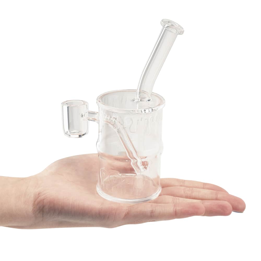 Ooze | Quartz Mini Rig - Toxic Barrel Glass Rig Cannatron