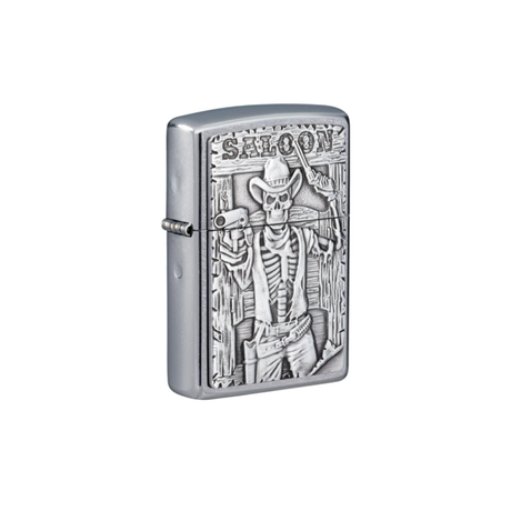 Zippo 49298 Saloon Skull Emblem Design Zippo Lighter ONE