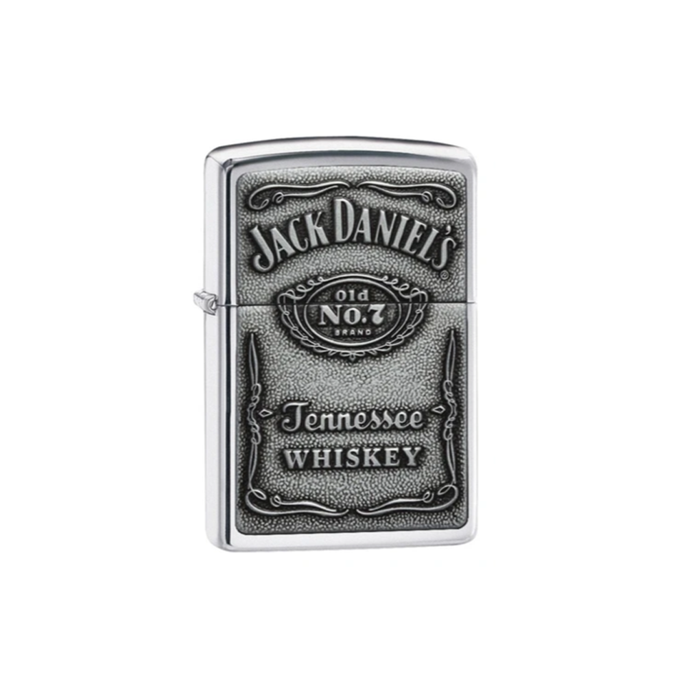Zippo 250JD.427 Jack Daniel's® Label-Pewter Emblem Zippo Lighter ONE