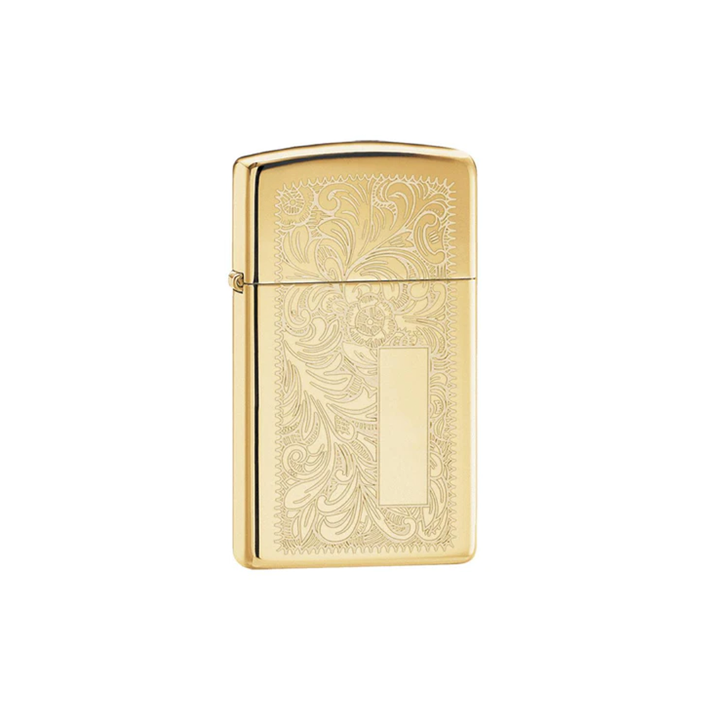 Zippo 1652B Slim® Brass Venetian® Zippo Lighter ONE