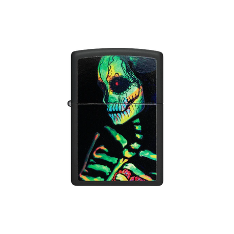 Zippo 48761 Glowing Skull Sugar Skeleton Design Zippo Lighter ONE