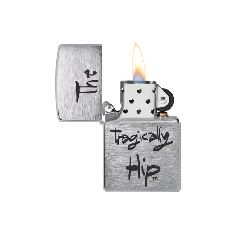 Zippo 200-109016 Tragically Hip Print Stacked Black Zippo Lighter ONE