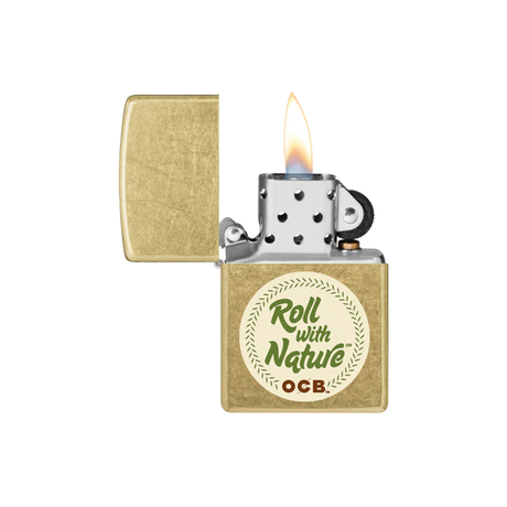 Zippo 48267-109232 OCB Reg Brass Nature Zippo Lighter ONE