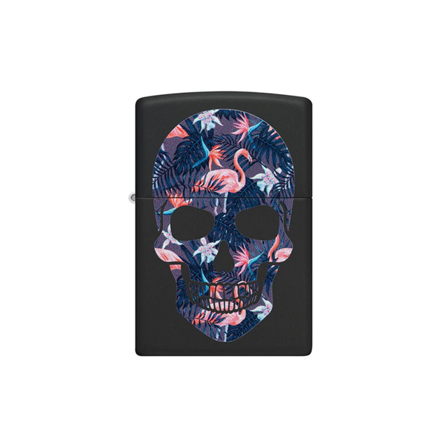 Zippo 49771 Flamingo Skull Design Zippo Lighter ONE