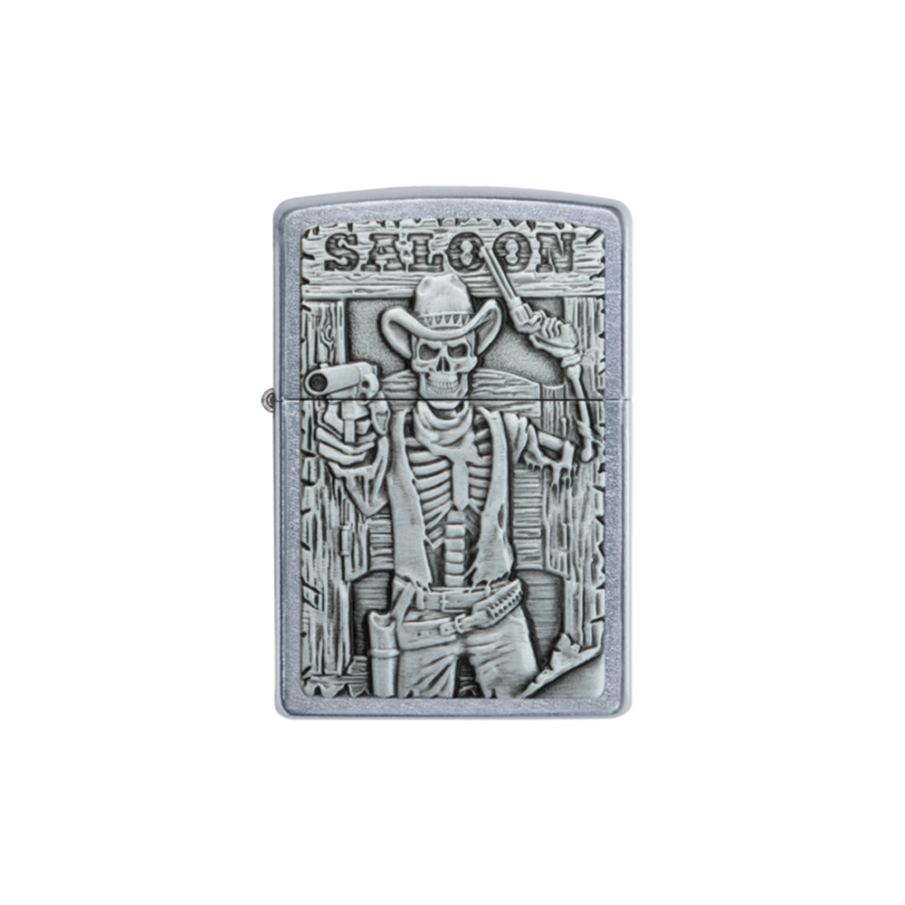 Zippo 49298 Saloon Skull Emblem Design Zippo Lighter ONE