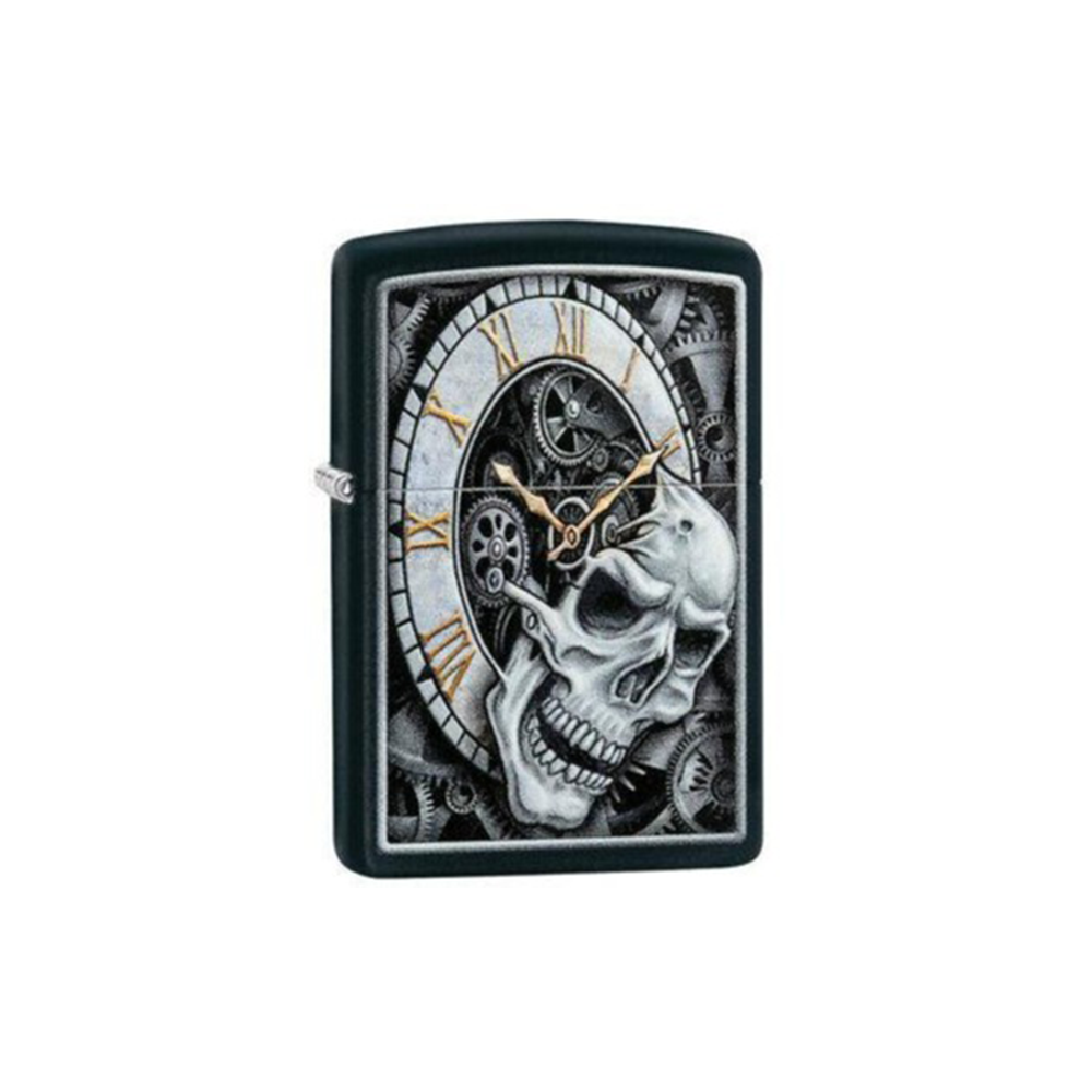 Zippo 29854 Skull Clock Design Horror · Goth ONE