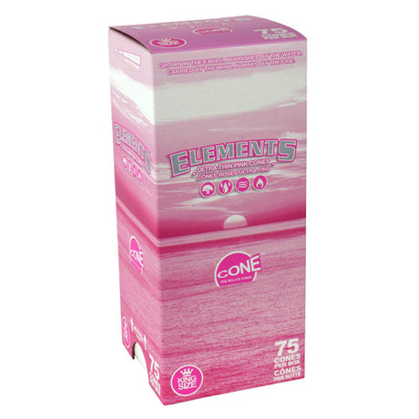 Elements | Pink King Size Pre-Rolled Cones – 75 Pack Pre-rolled Cone (Bulk / Tower) ONE