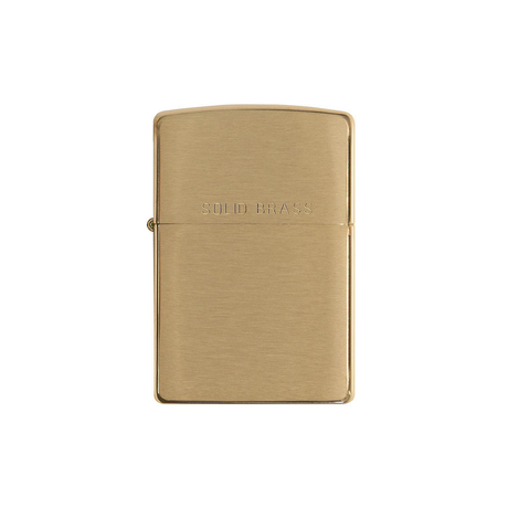 Zippo 204 Classic Brushed Solid Brass Basic · Pattern ONE
