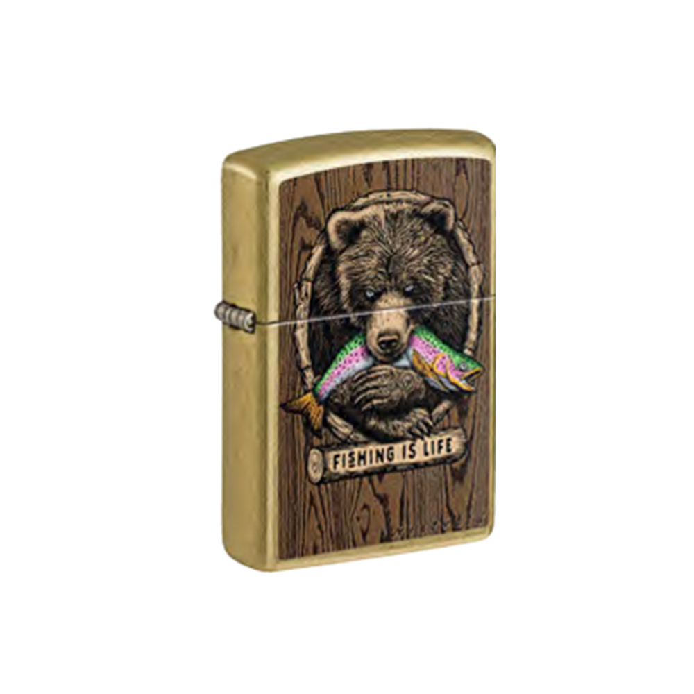 Zippo 47111 Rietveld® Fishing is Life Bear Landscape · Outdoor ONE