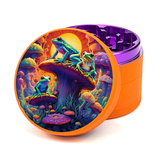 Green Star | 2.5" (63mm) Herb Grinder - Psychedelic Frogs on Mushrooms Design