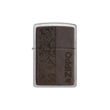 Zippo 46920 Brown Leather Emblem - Zippo Design