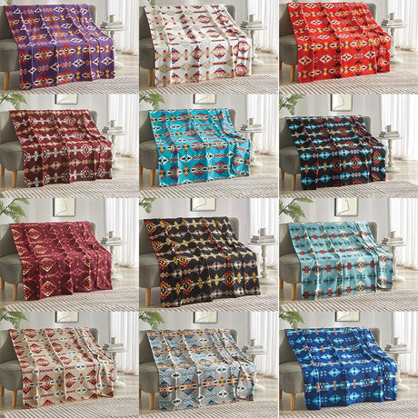 Nu Trendz | Solstice Pattern Polar Fleece Blanket-Assorted Box of 24 [0138] Blanket Canadian Distributor
