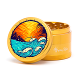 Green Star | 2.5" (63mm) Grinder - Sunset Wave Design Regular Grinder Green Star Herb Grinders