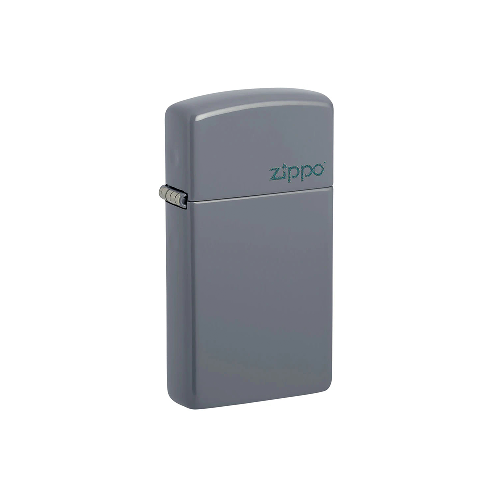 Zippo 49527ZL Slim Flat Grey Zippo Logo